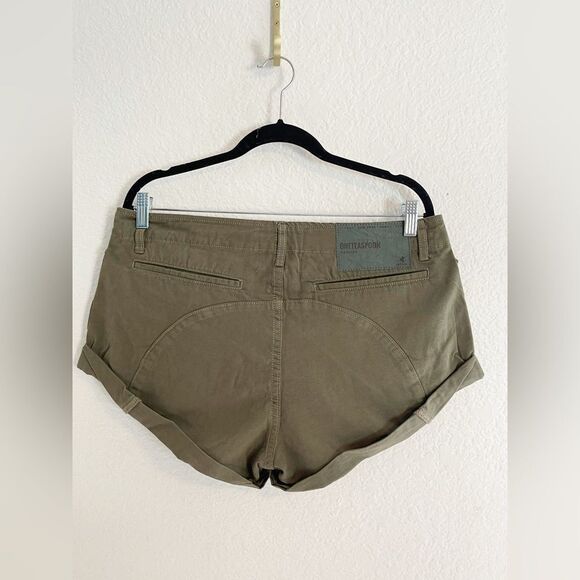 Free People One Teaspoon Dark Khaki Cadet Bandit Low-waist Short NWT Size 30 - Picture 5 of 14